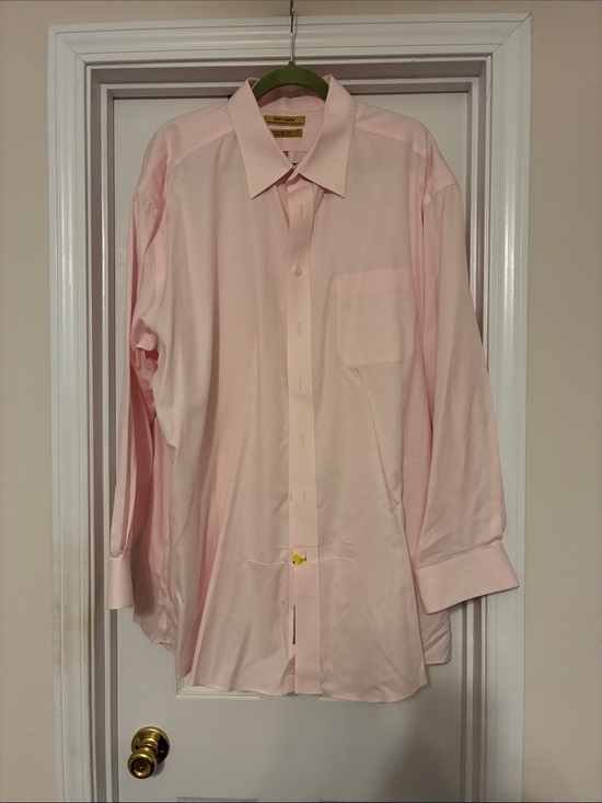 Roundtree & Yorke Other - Roundtree & Yorke Gold Men's Pale Pink Dress Shirt 18.5 36 Tall